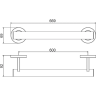 Ручка-поручень GAPPO G8106-6 для ванной/черный
